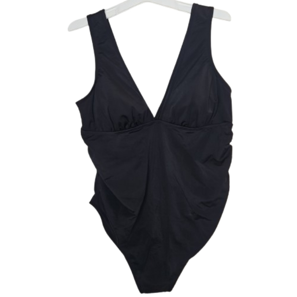 Isabel Swimsuit  V-Neck Plus OpenBack Elegant Chic Classiccore Dark Academia XXL